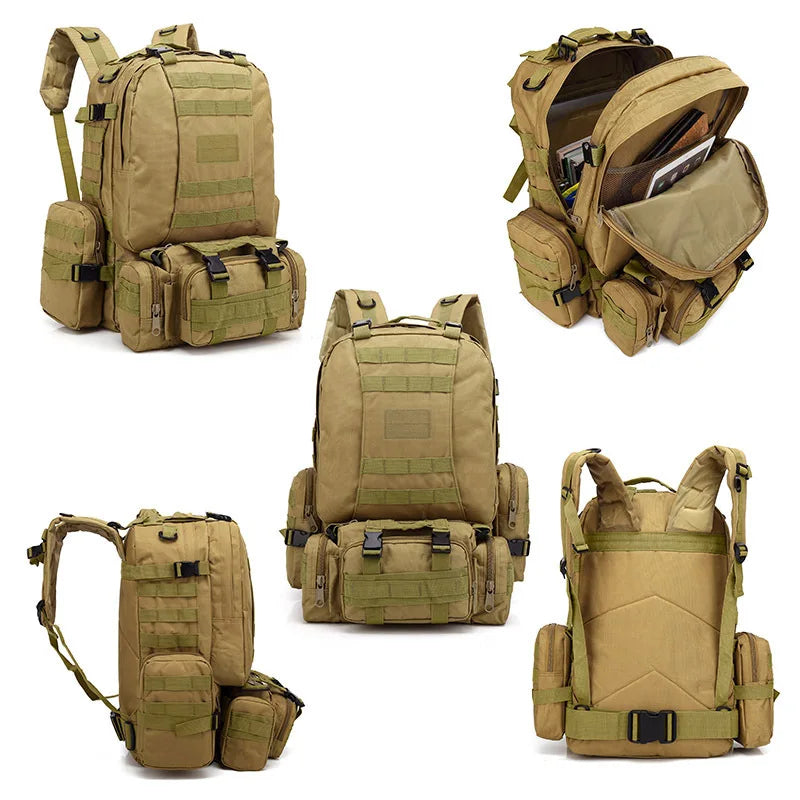 55L Tactical Backpack Men's Large Capacity