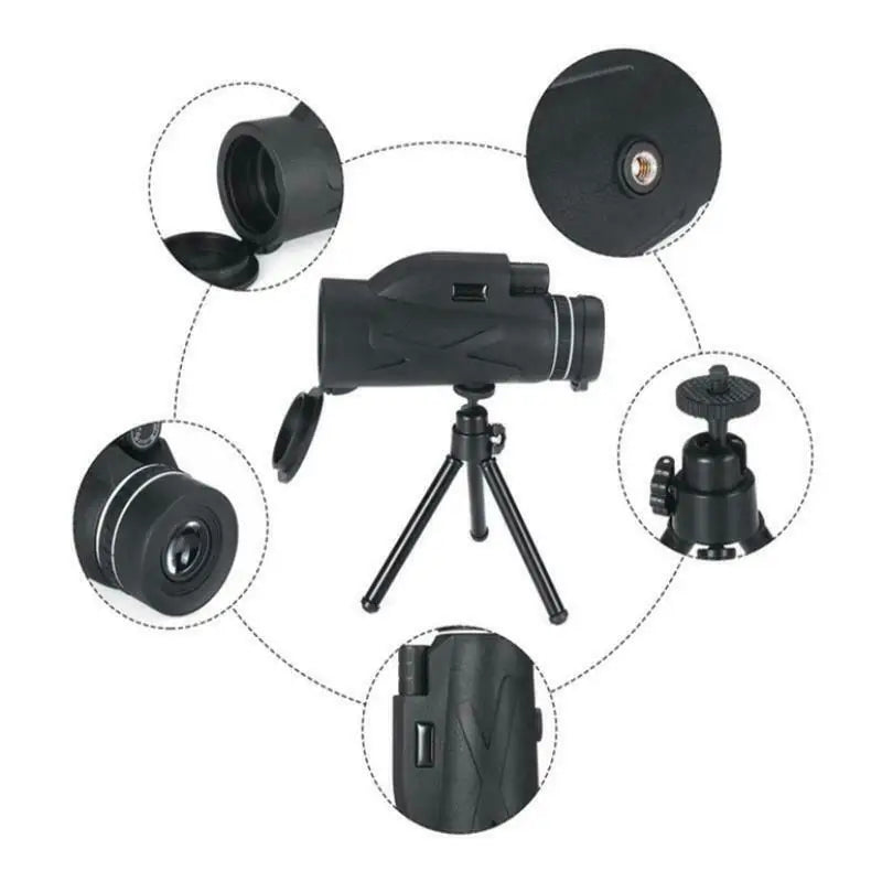 80X100 Zoom HD Lens Prism Monocular Telescope