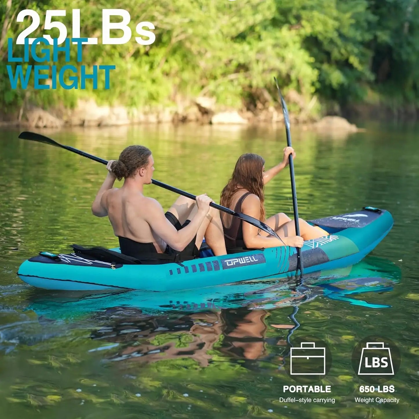 13'6”/11'  2 Person Inflatable Recreational Kayak