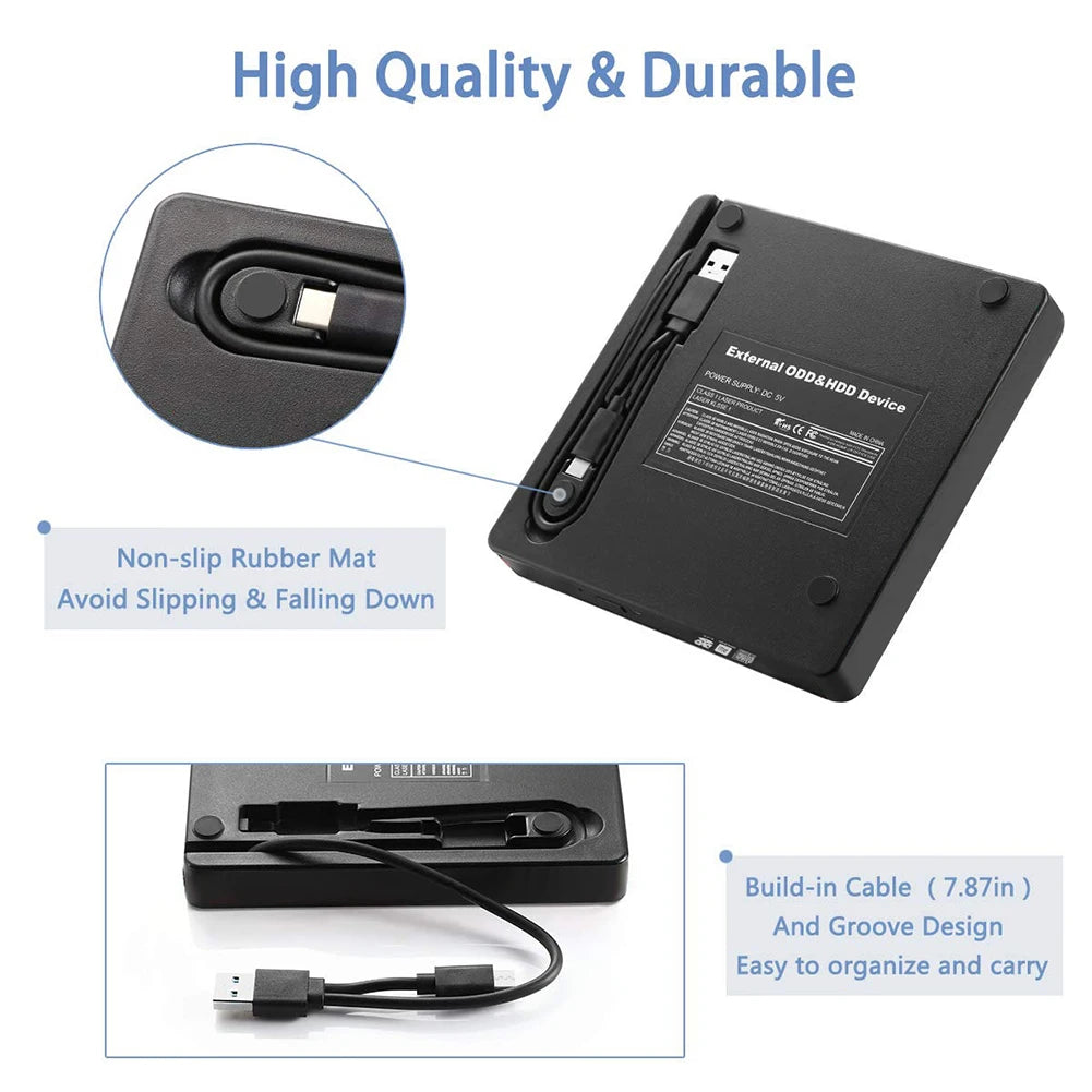 USB External CD DVD Reader Writer