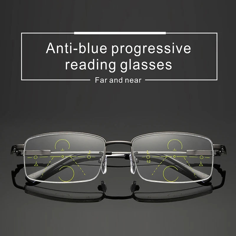 High Quality Progressive Multifocal Anti Blue Light Glasses