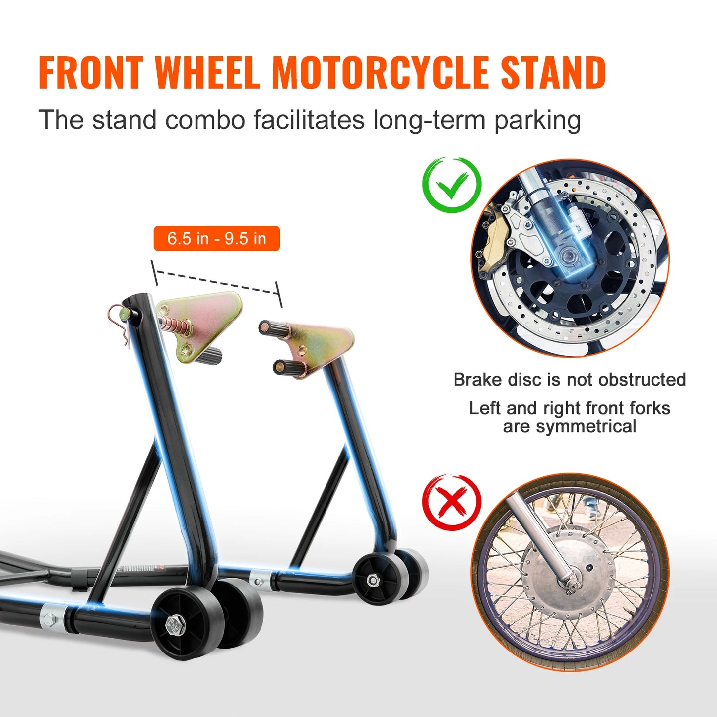 Motorcycle Stand Lift 850lbs Front Rear Combo Stand