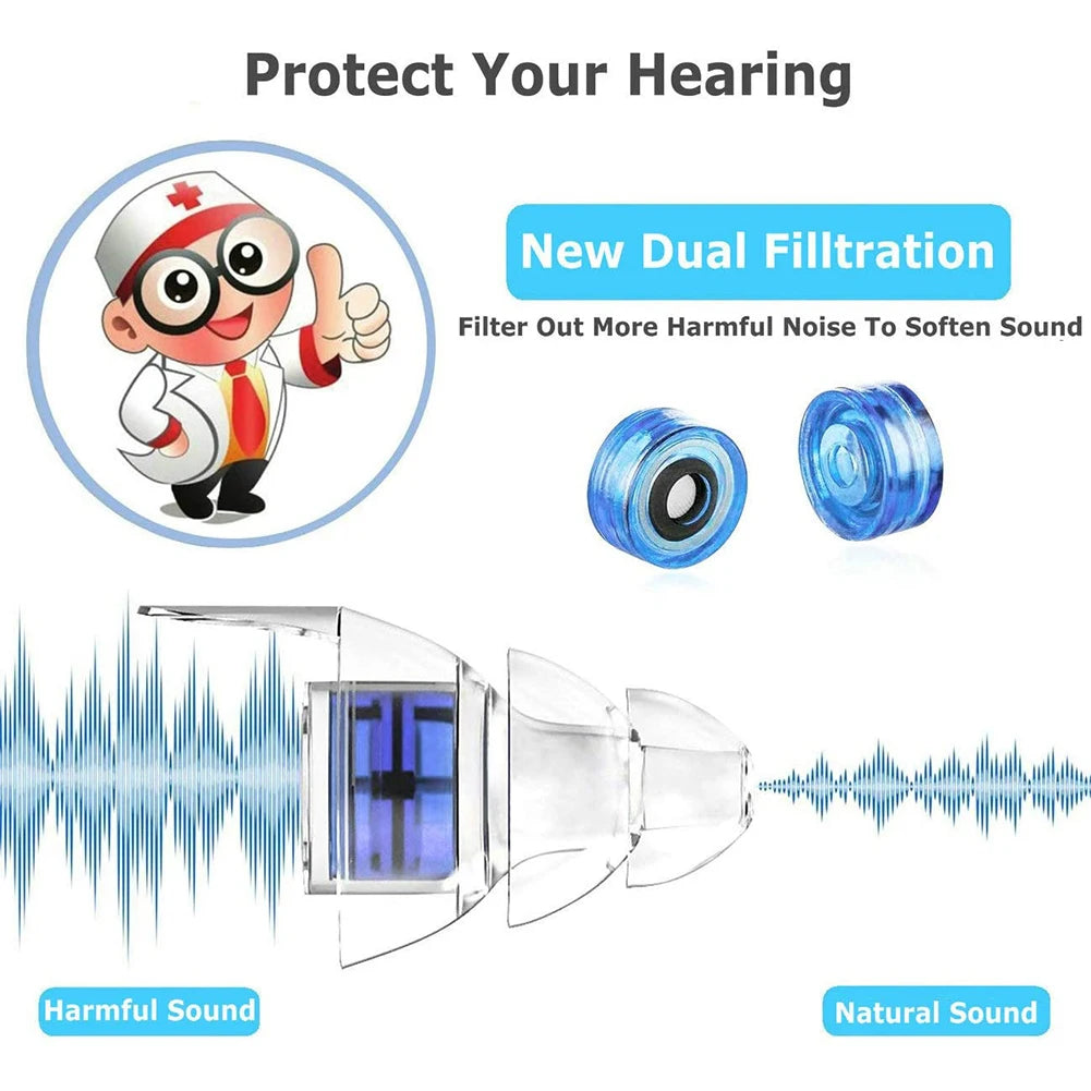 Reusable Noise Canceling Silicone Ear plugs Musician Filter