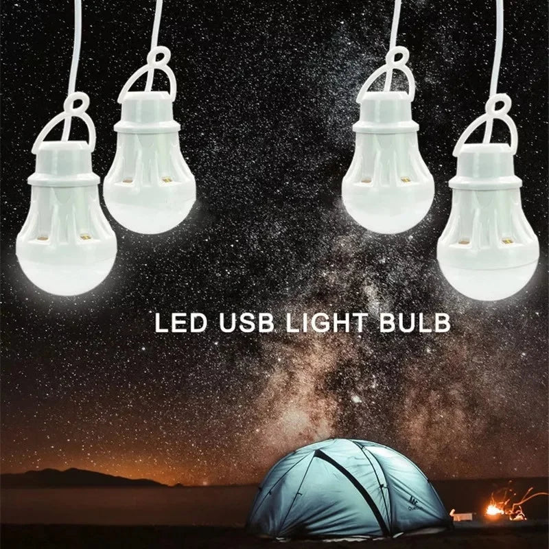 2Pc Portable Outdoor Multifunctional USB Light Bulb